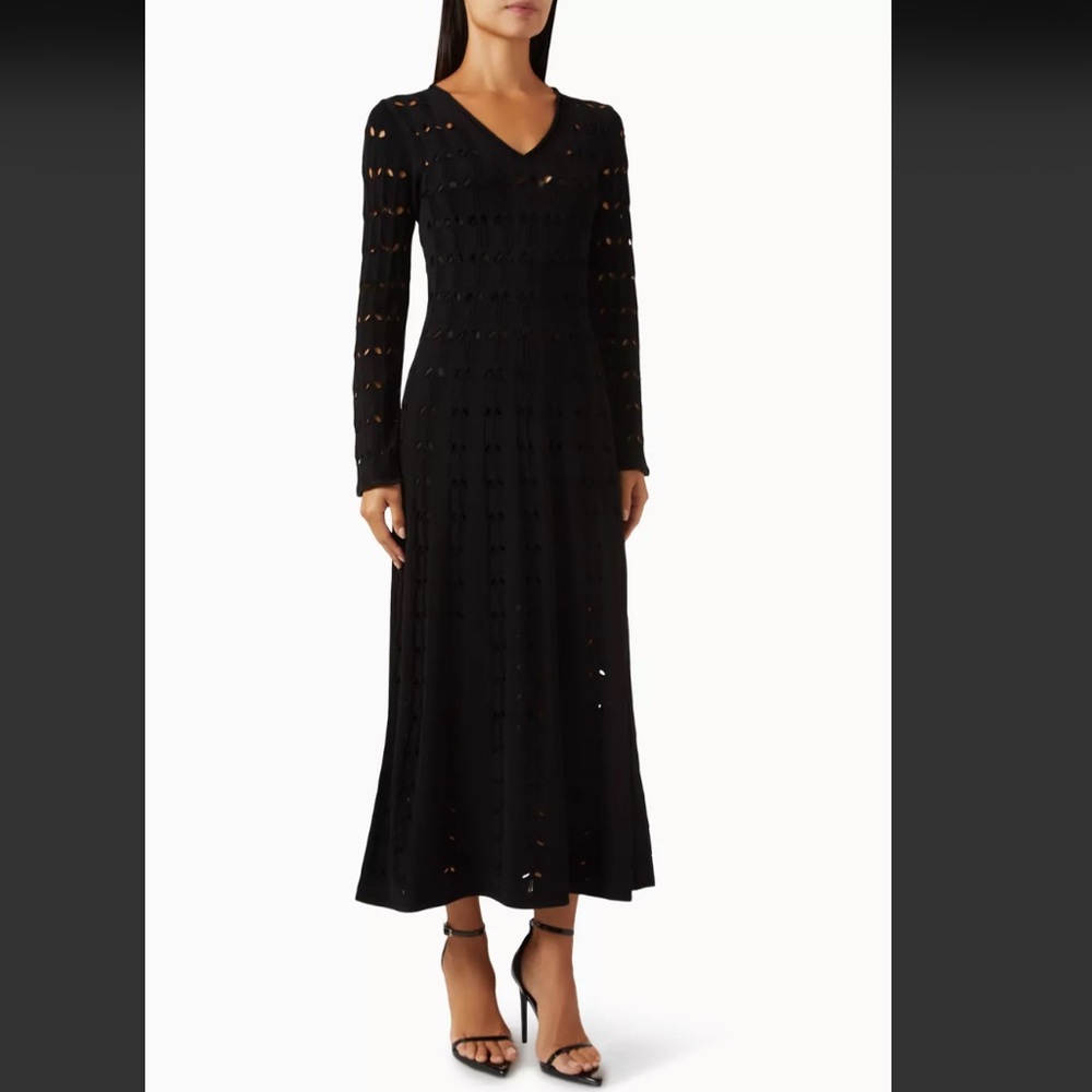Final ZIMMERMANN Rhiannon Pointelle Maxi Long Sleeves Flare Dress Black various - Picture 5 of 16